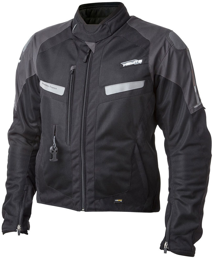 Helite Vented 2.0 Airbag Motorrad Textiljacke, schwarz, Größe S, schwarz, Größe S