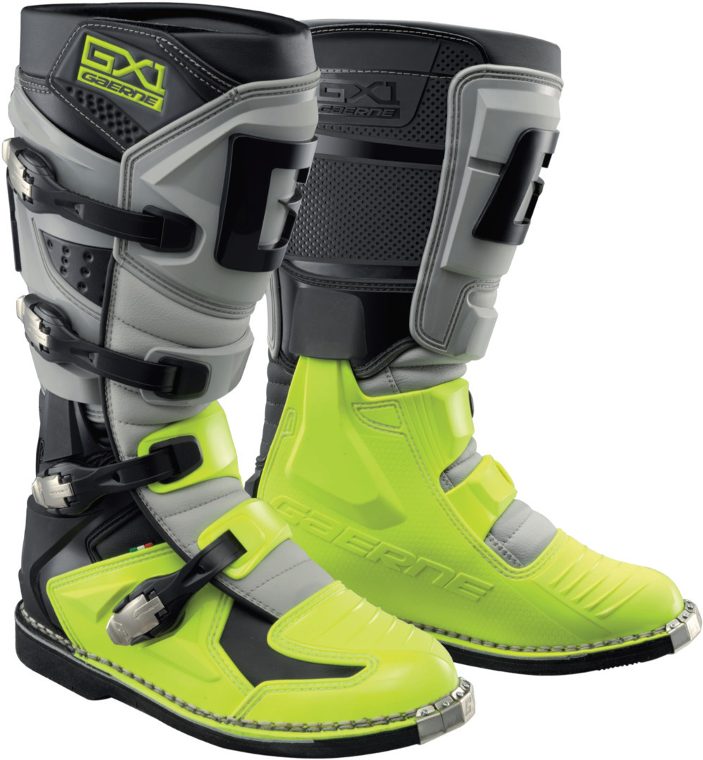 Gaerne GX-1 Goodyear Motocross Boots, black-grey-yellow, Size 40, black-grey-yellow, Size 40