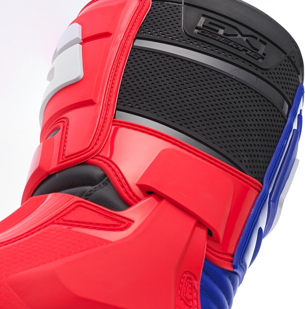 Side view of Gaerne GX-1 Goodyear Motocross Boots, red-yellow, Size 41 for Men