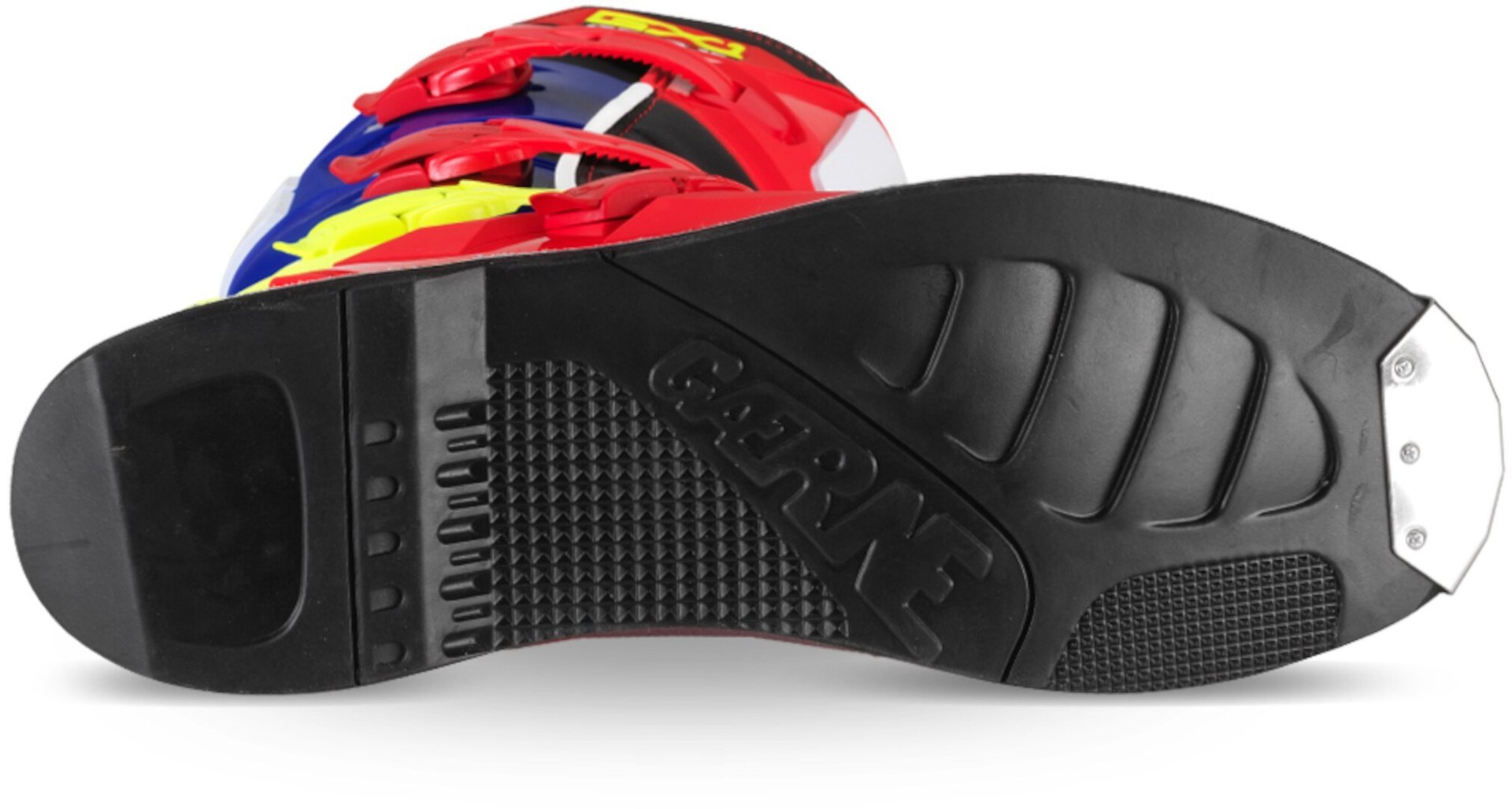 Side view of Gaerne GX-1 Goodyear Motocross Boots, red-yellow, Size 41 for Men