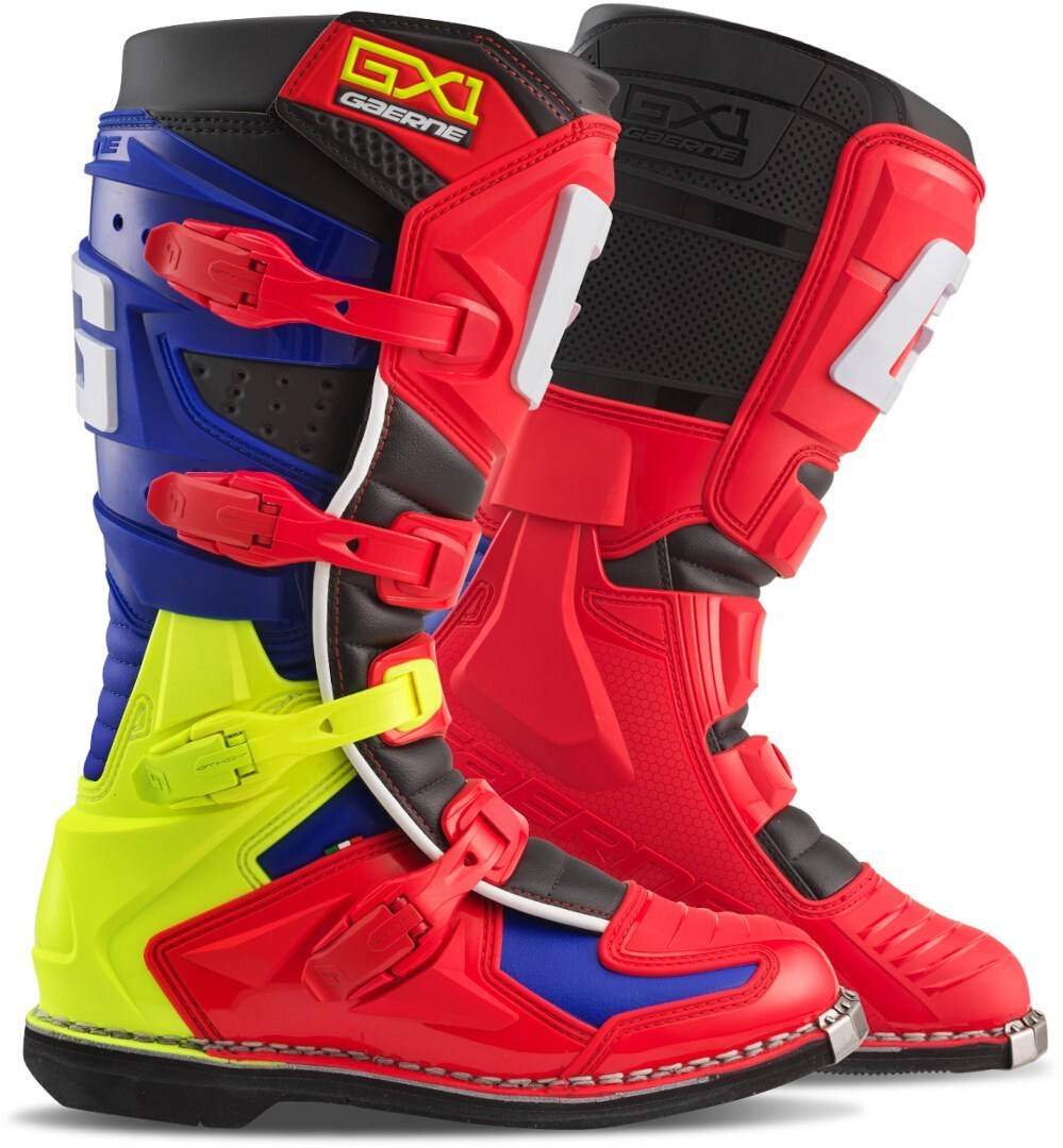 Gaerne GX-1 Goodyear Ботинки для мотокросса Красный/Желтый флуоресцентный 47 