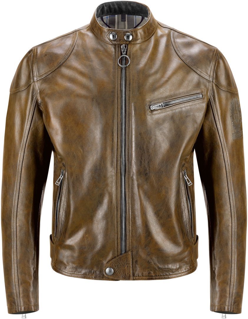 Belstaff Supreme Motorcycle Leather Jacket, brown, Size 2XL, brown, Size 2XL