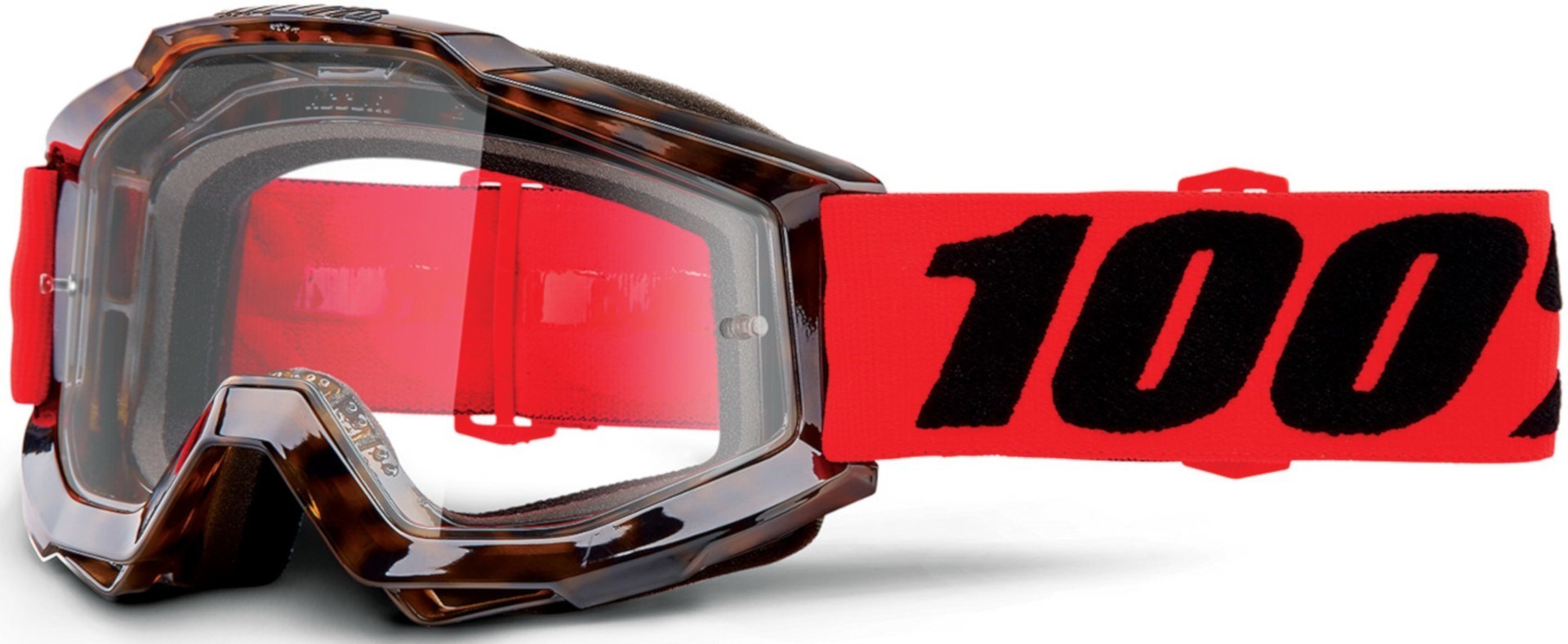 Motorrad 100% Accuri Vendome Motocross Brille, schwarz-rot, schwarz-rot