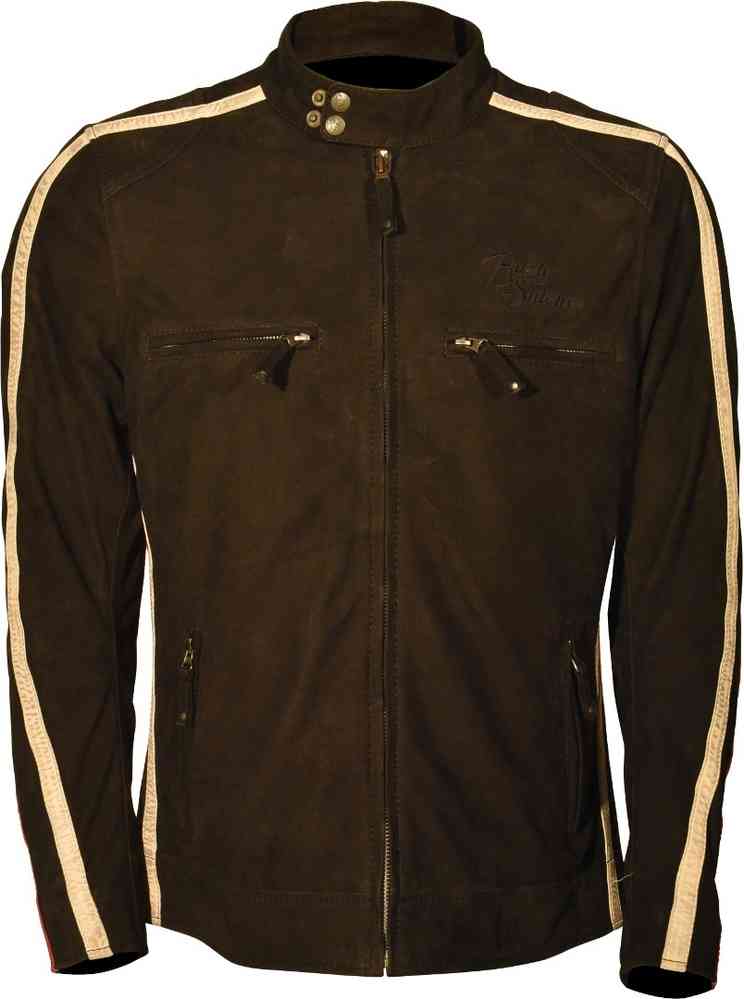 Rusty Stitches Billy Nubuck Мотоцикл кожаной куртке