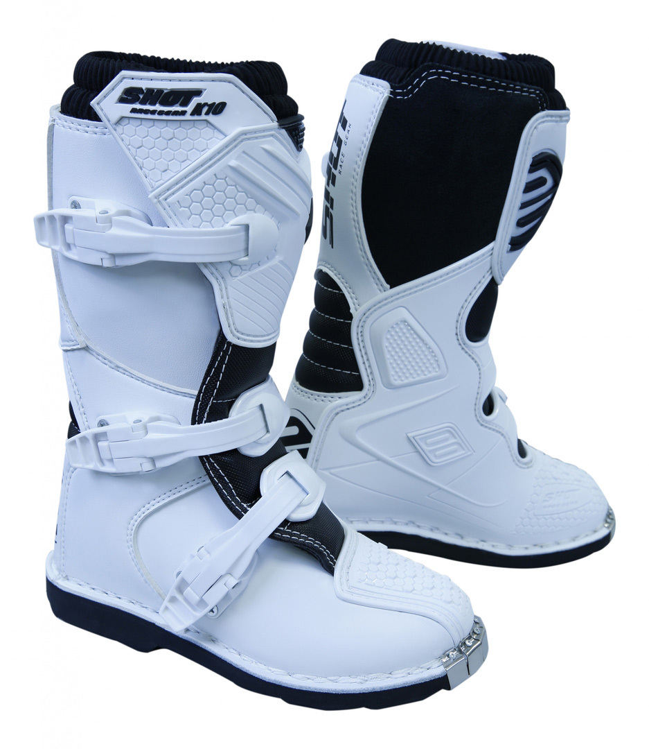 Shot K10 2.0 Kids Motocross Boots, white, Size 38, white, Size 38