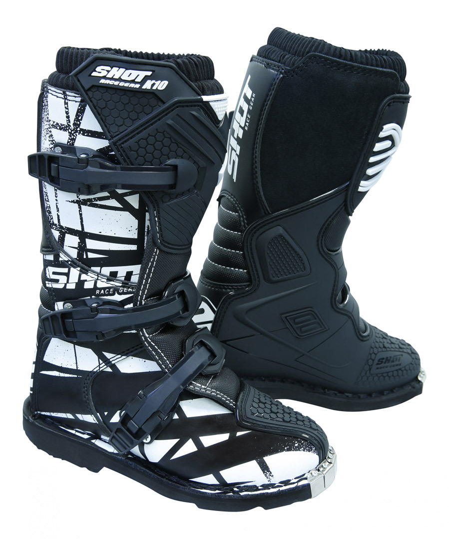 Shot K10 2.0 Motif Kids Motocross Boots, black, Size 35, black, Size 35