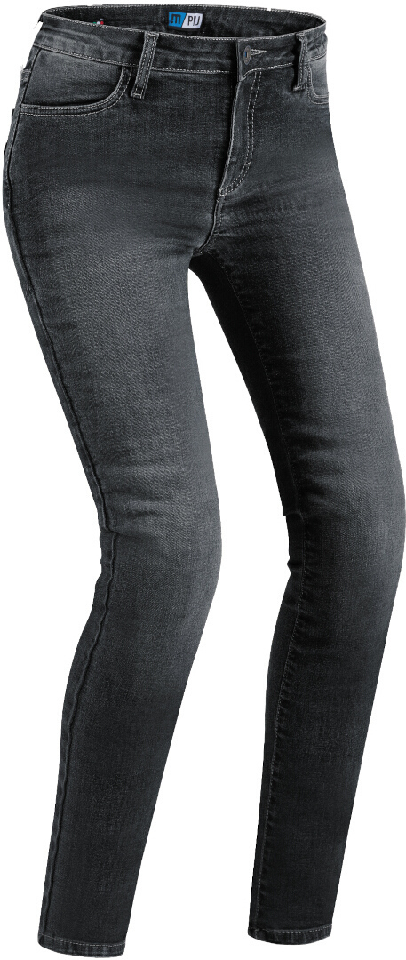 PMJ Skinny Dames motorfiets Jeans, zwart, afmeting 30 voor vrouw