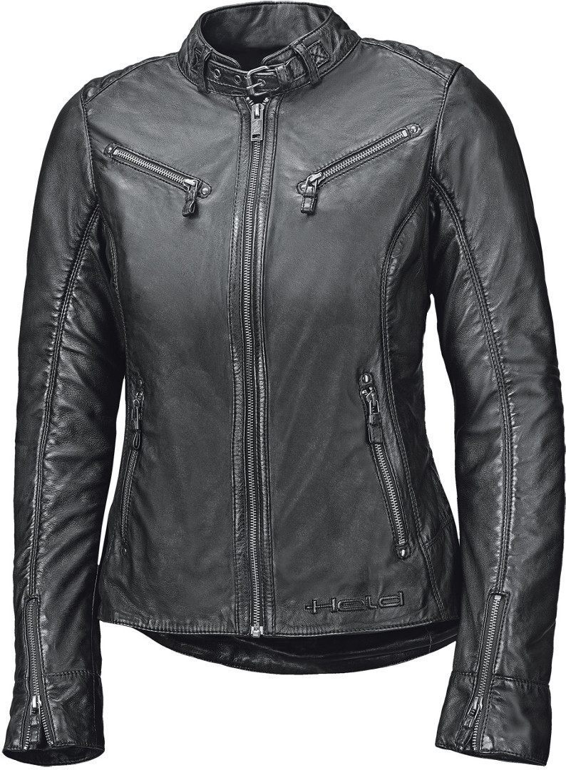 Held Sabira Women's Motorcycle Leather Jacket, black, Size 34, black, Size 34 for Women
