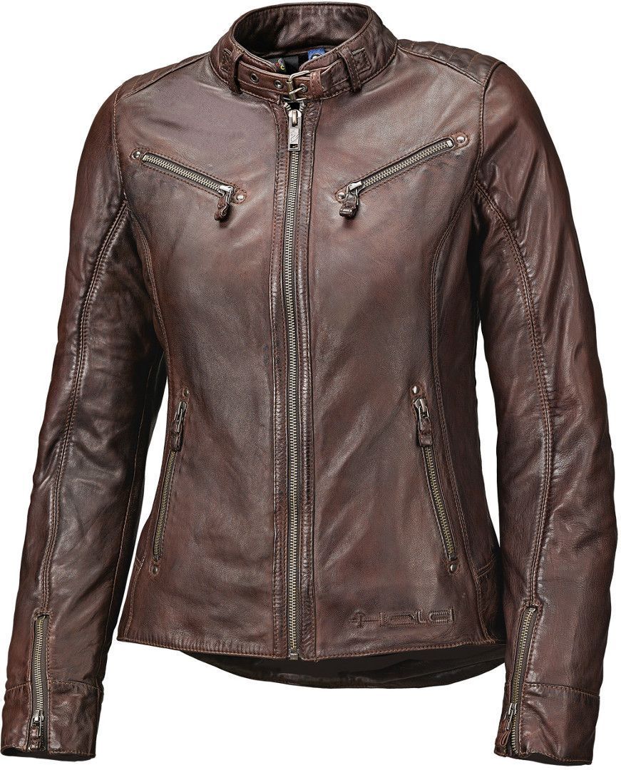Held Sabira Women's Motorcycle Leather Jacket, brown, Size 34, brown, Size 34 for Women