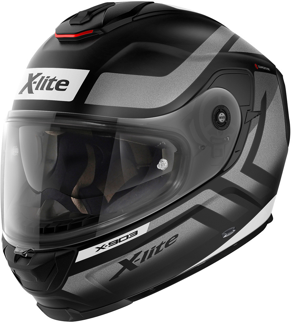 X-lite X-903 Airborne N-Com Hjälm, svart-grå-vit, storlek 2XS