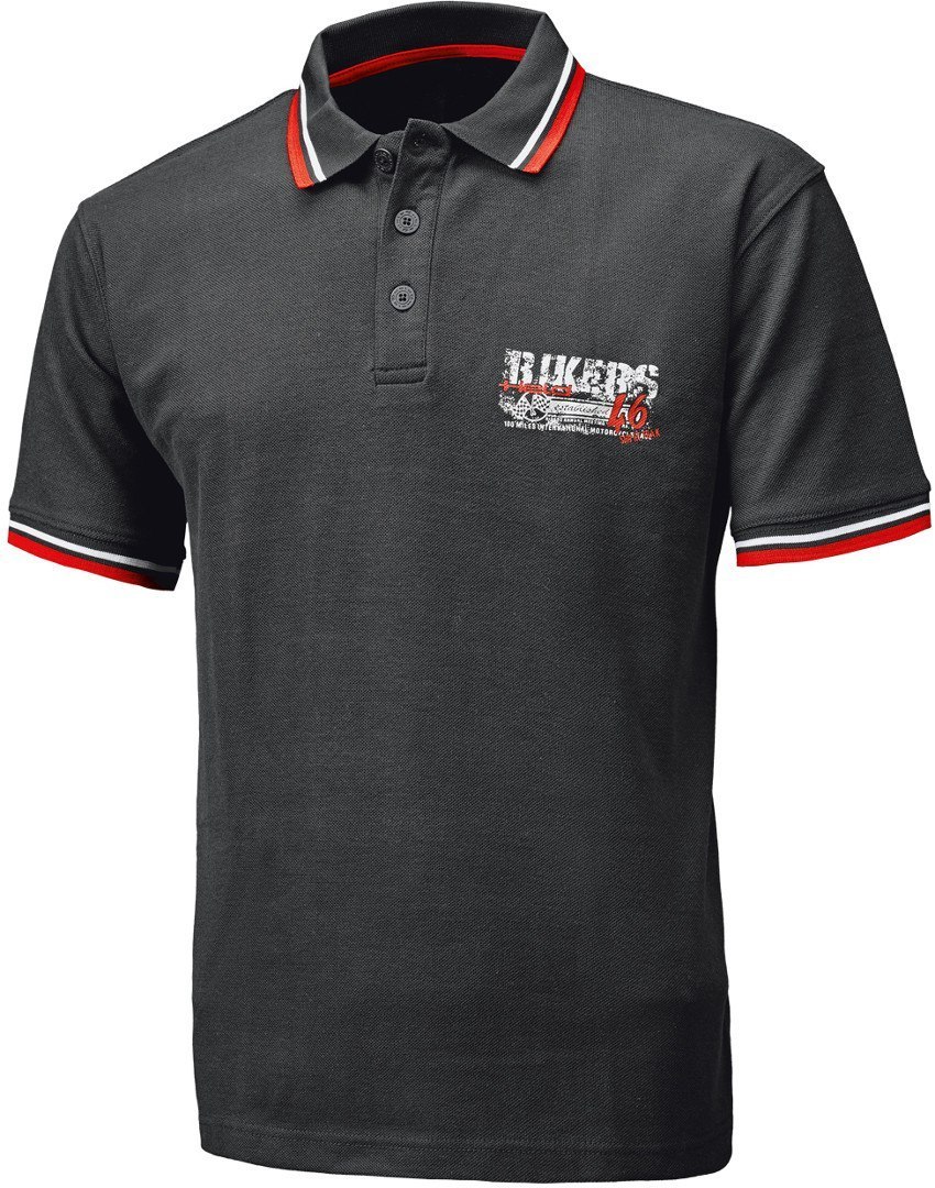 Held Bikers Polo Shirt, black-red, Size S, black-red, Size S