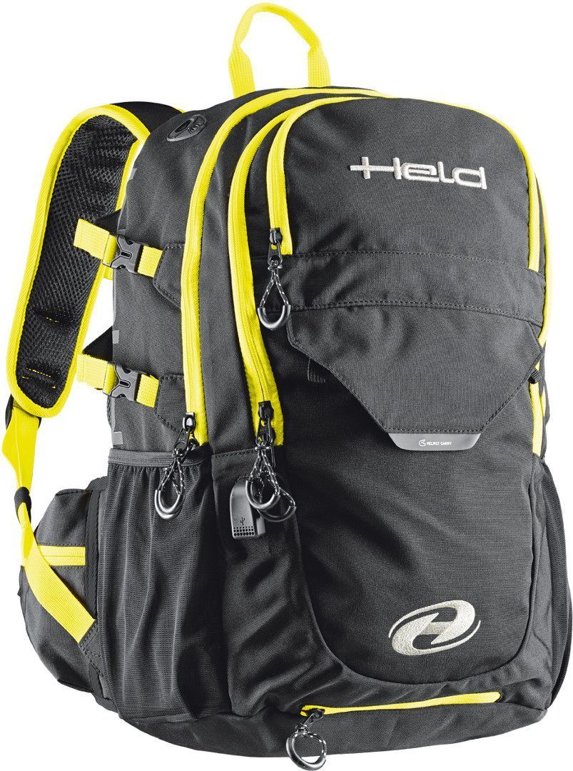 Held backpack top