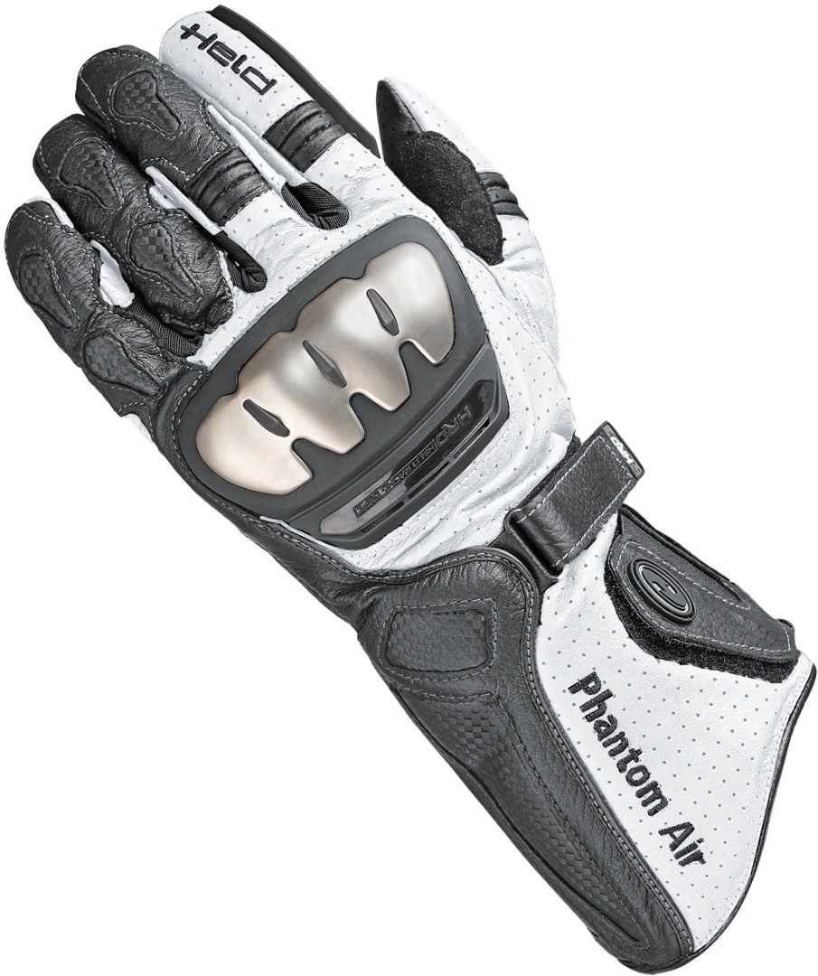 Held Phantom Air Motorcycle Gloves, black-white, Size S, black-white, Size S