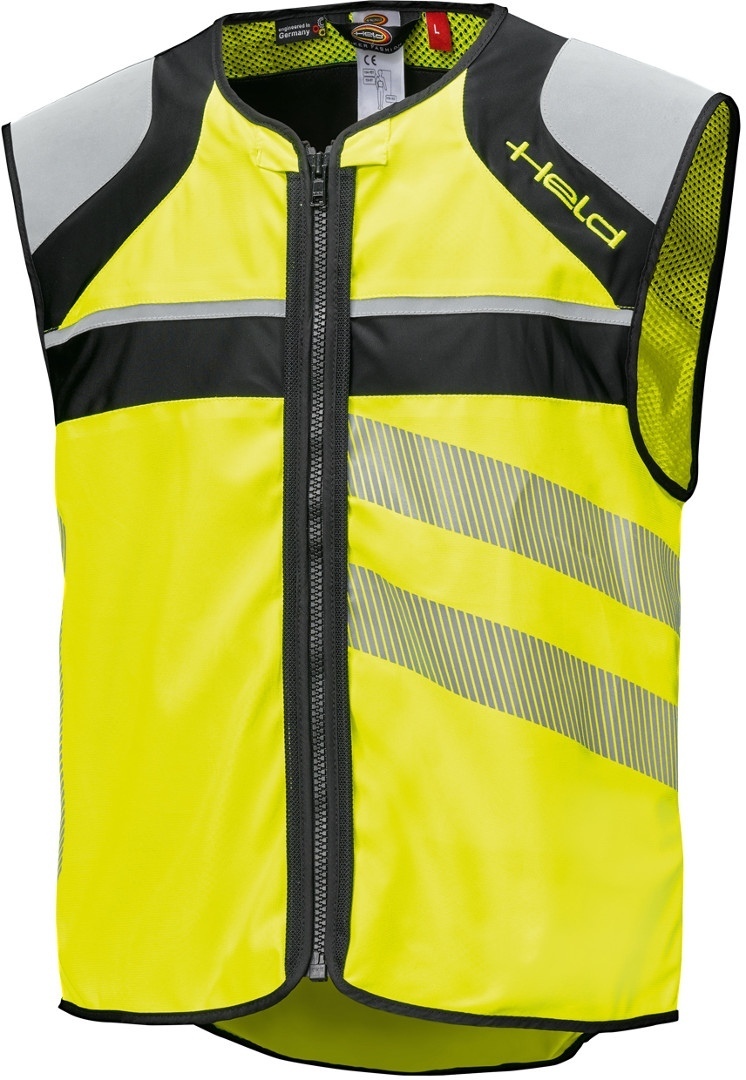 Held Flashlight LED Safety Vest, black-yellow, Size XS, black-yellow, Size XS