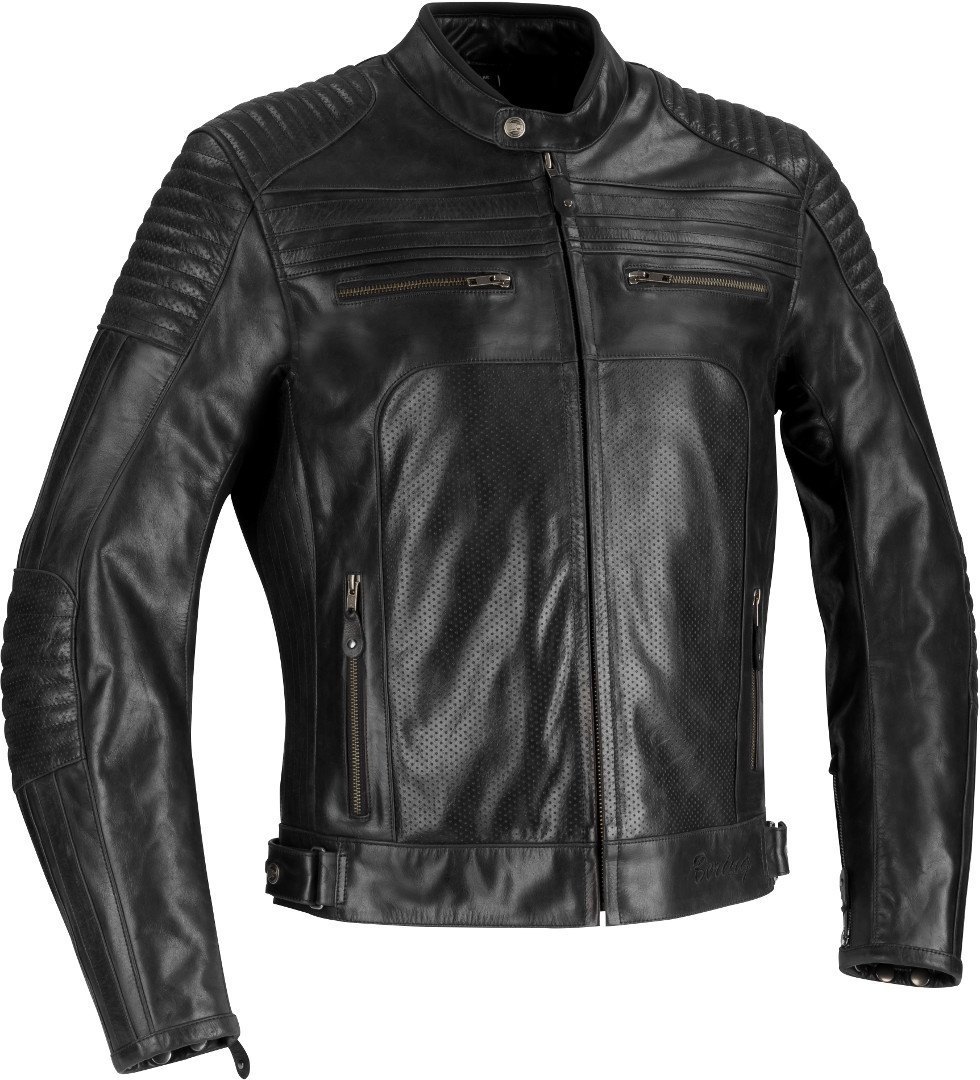 Bering Morton Motorcycle Leather Jacket, black, Size 2XL, black, Size 2XL