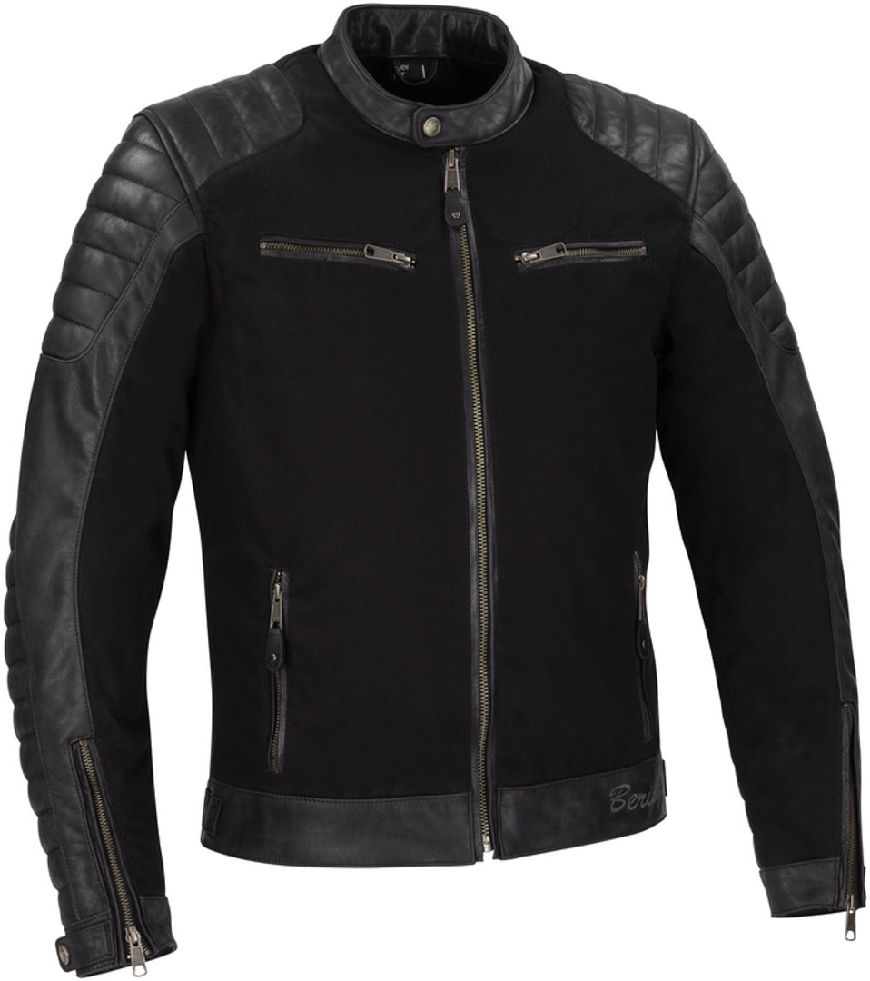 Bering Creedo Motorcycle Leather Jacket, black, Size 2XL, black, Size 2XL