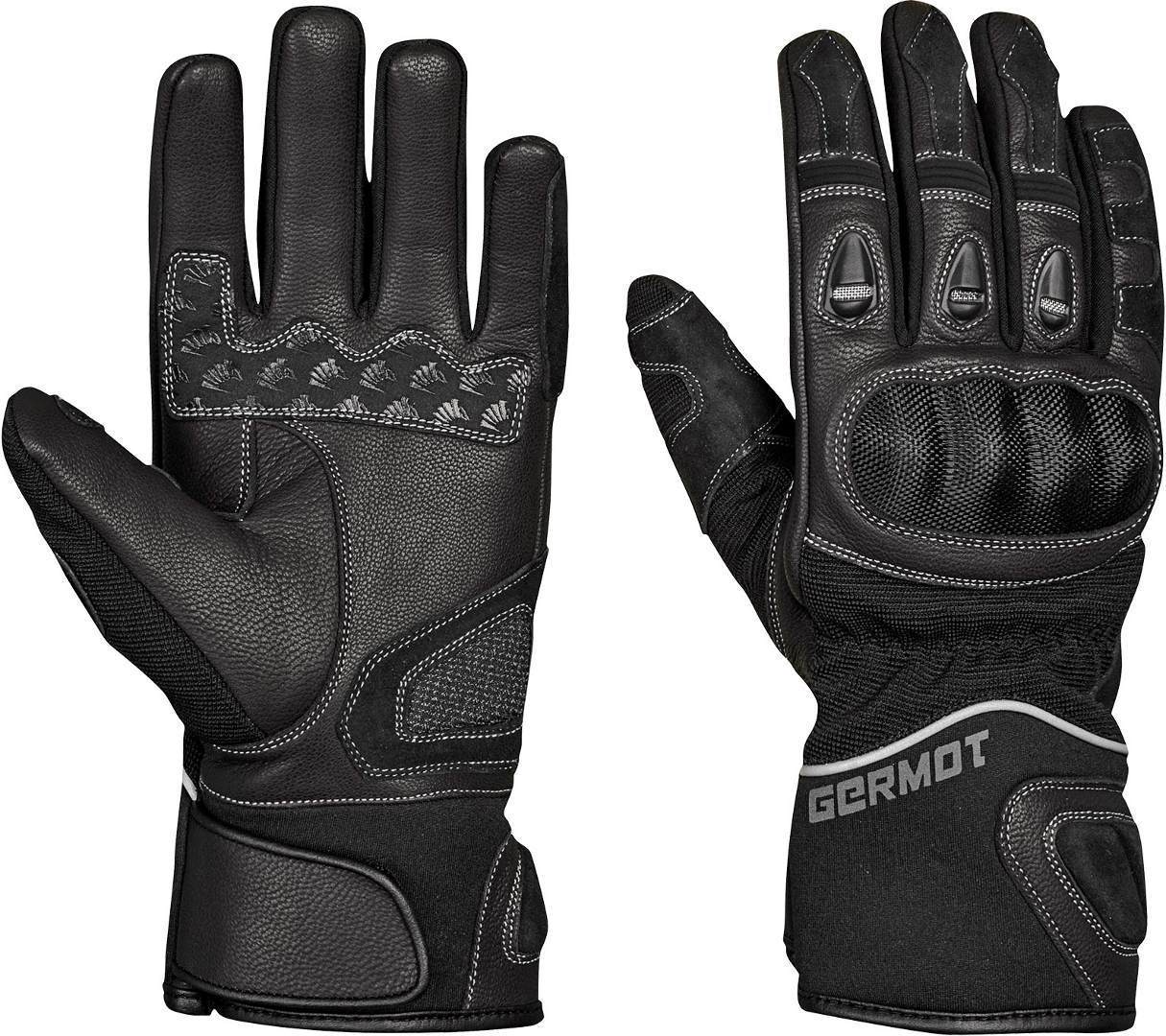 Germot Miami Pro Gants de moto, noir, taille L pour Hommes
