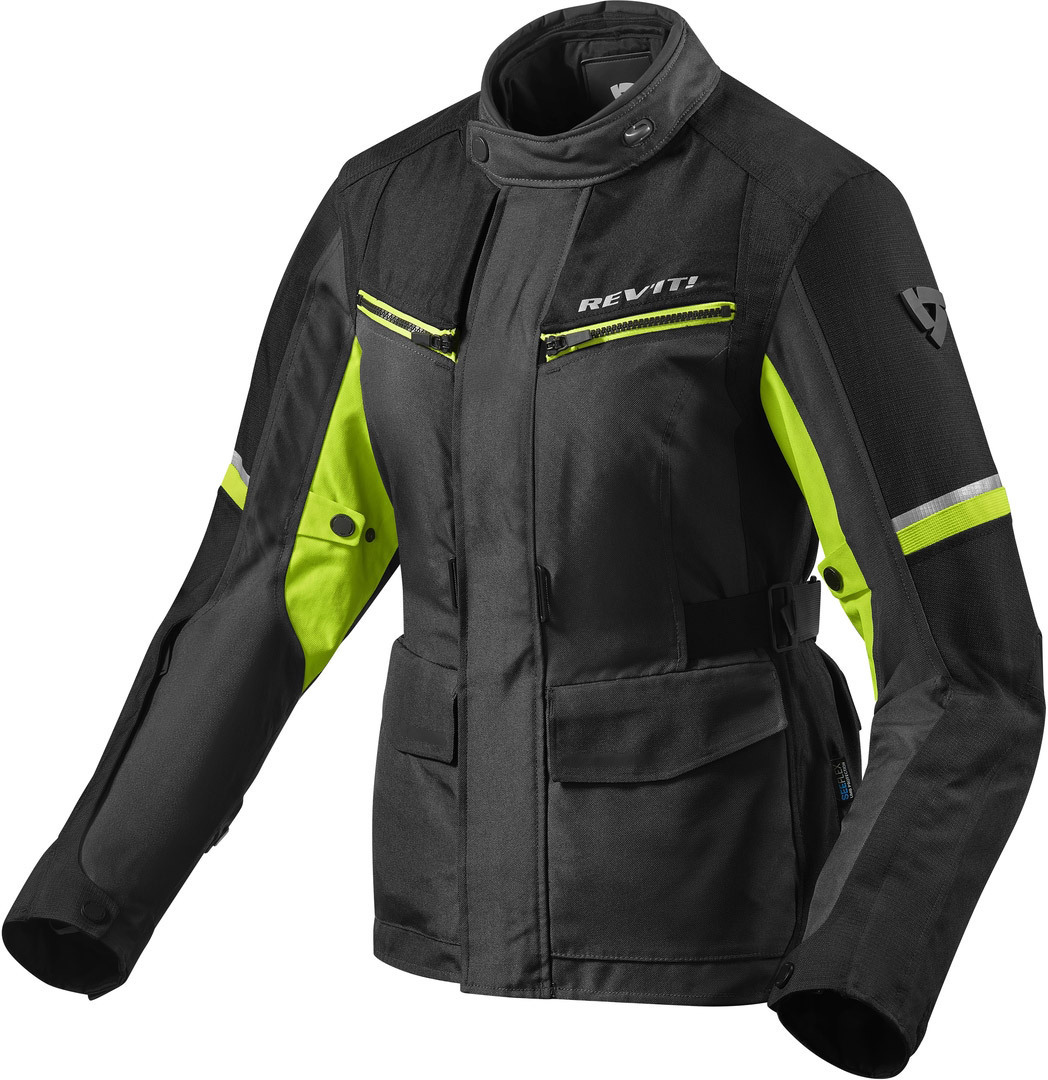 Revit Outback 3 Kära motorcykel textil jacka, svart-gul, storlek 40 för kvinnor