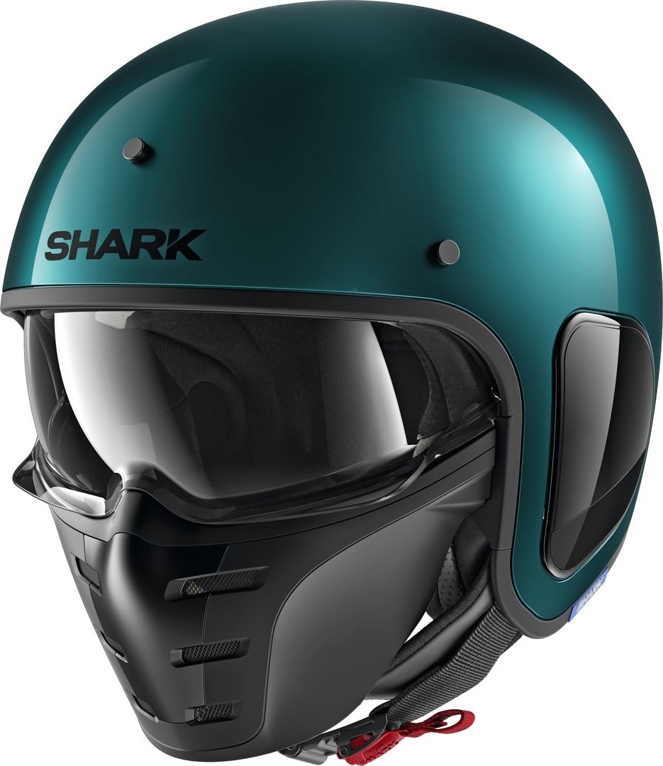 Shark S-Drak Blank Metal Jet Helmet, green, Size S, green, Size S