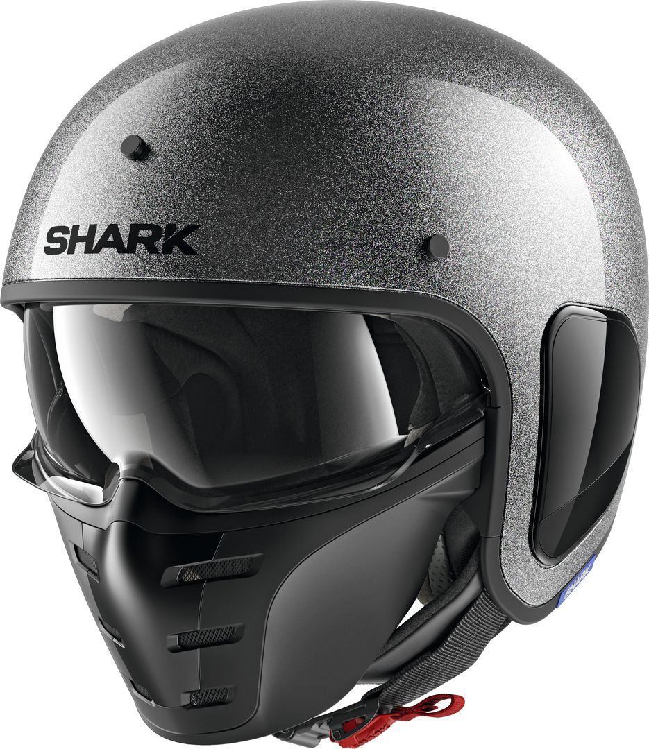 Shark S-Drak Glitter Jet Helmet, silver, Size XS, silver, Size XS