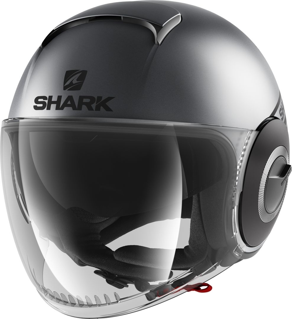 Shark Nano Neon Mat Jet Helmet, black-grey, Size S, black-grey, Size S