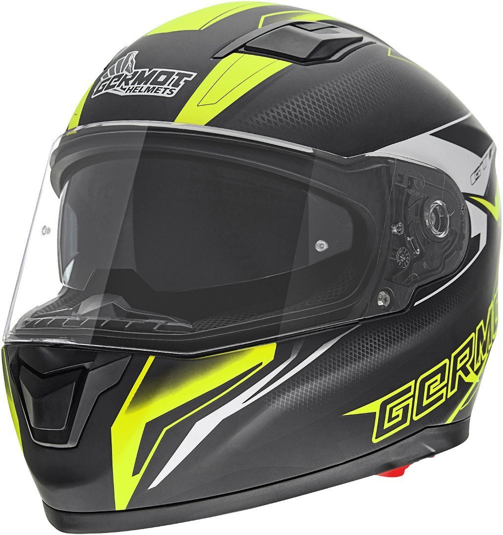 Germot GM 330 Decor Casque, noir-jaune, taille M pour Hommes