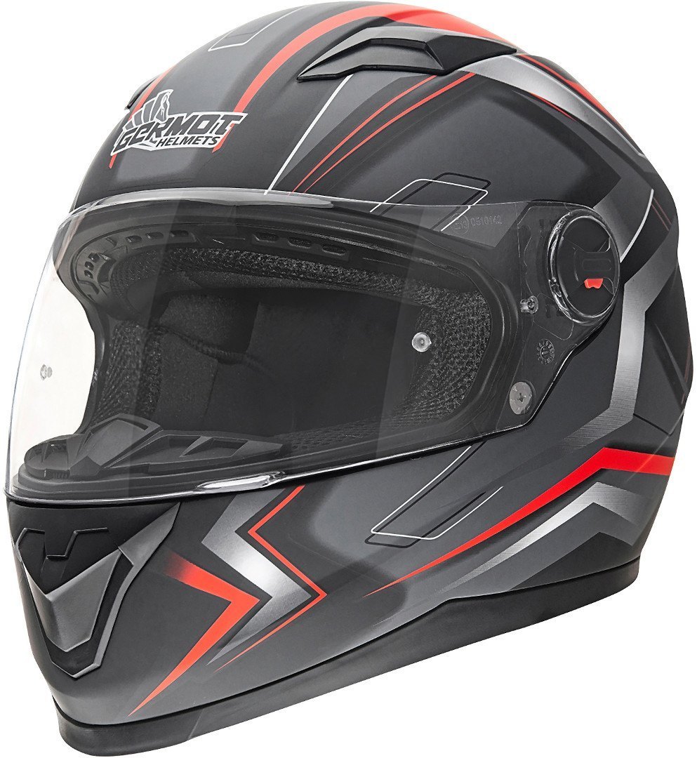 Germot GM 320 Casque, noir-rouge, taille M pour Hommes