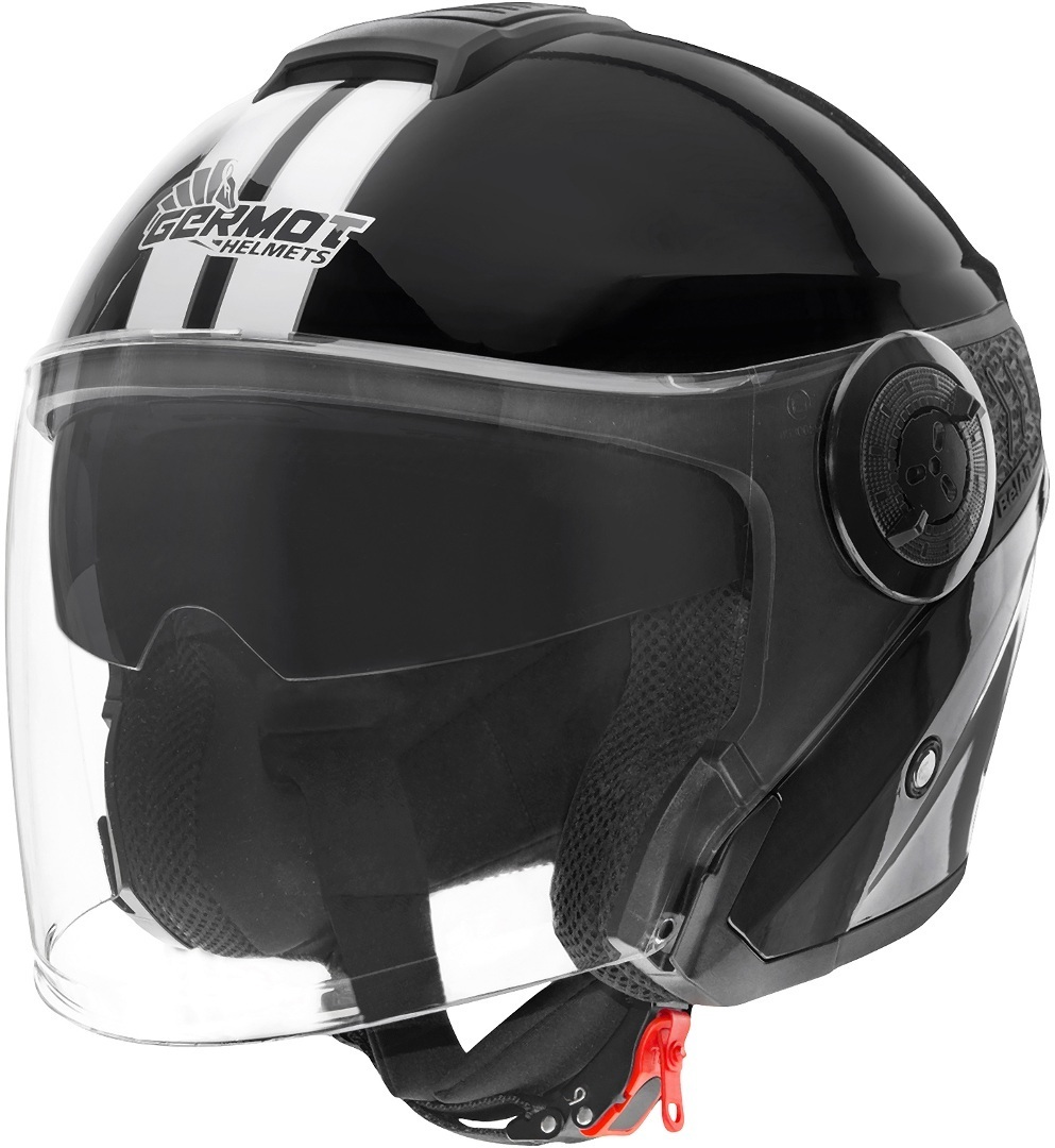 Germot GM 660 Decor Casque jet, noir-blanc, taille XS pour Hommes