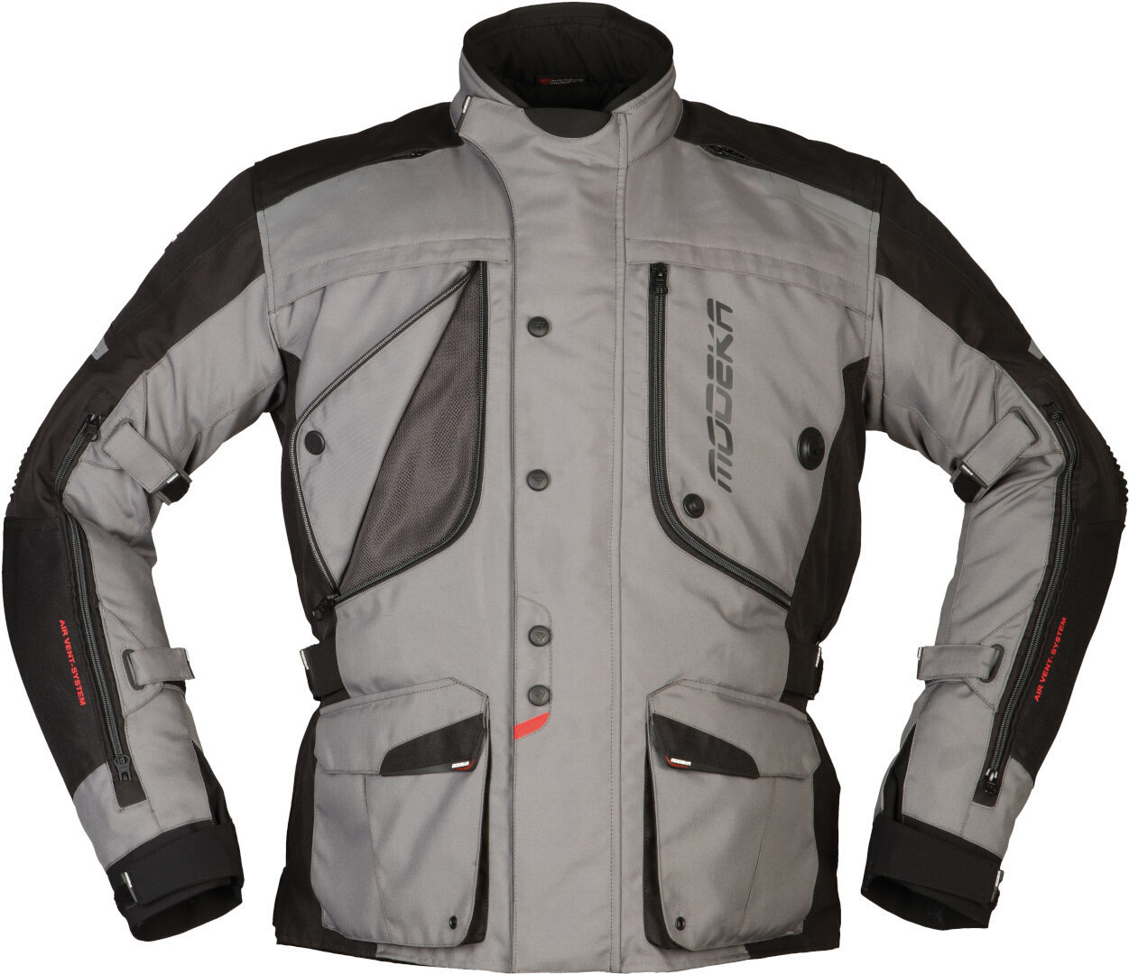Modeka Aeris Motorcycle Textile Jacket, black-grey, Size S, black-grey, Size S