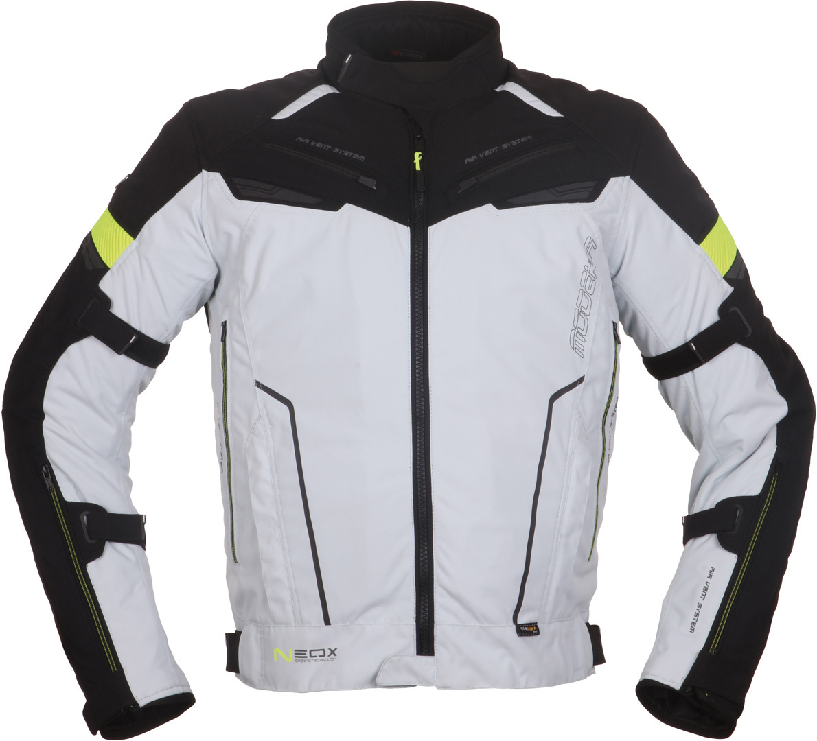Modeka Neox Motorcycle Textile Jacket, black-grey, Size S, black-grey, Size S