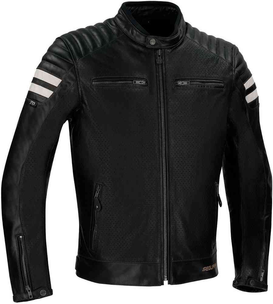 Segura Stripe Perfo Motorrad Lederjacke