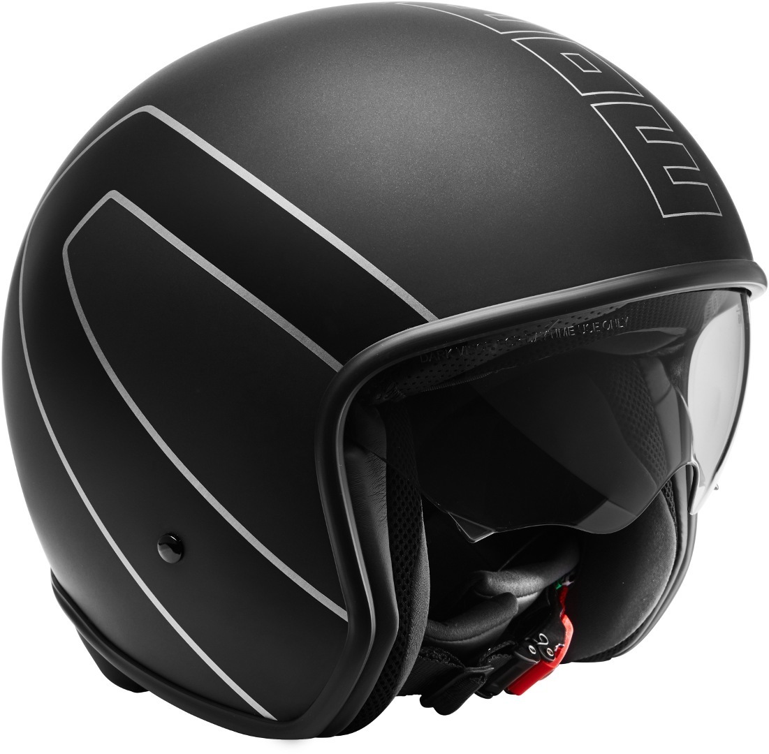 MOMO Raptor Black Matt Jet Helmet, Size 2XS, black, Size 2XS