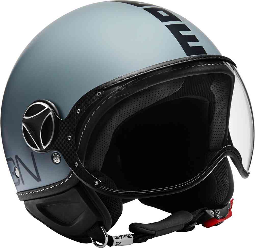 MOMO FGTR Classic Grey Matt Jet Helmet Casc d'avió Gris Matt