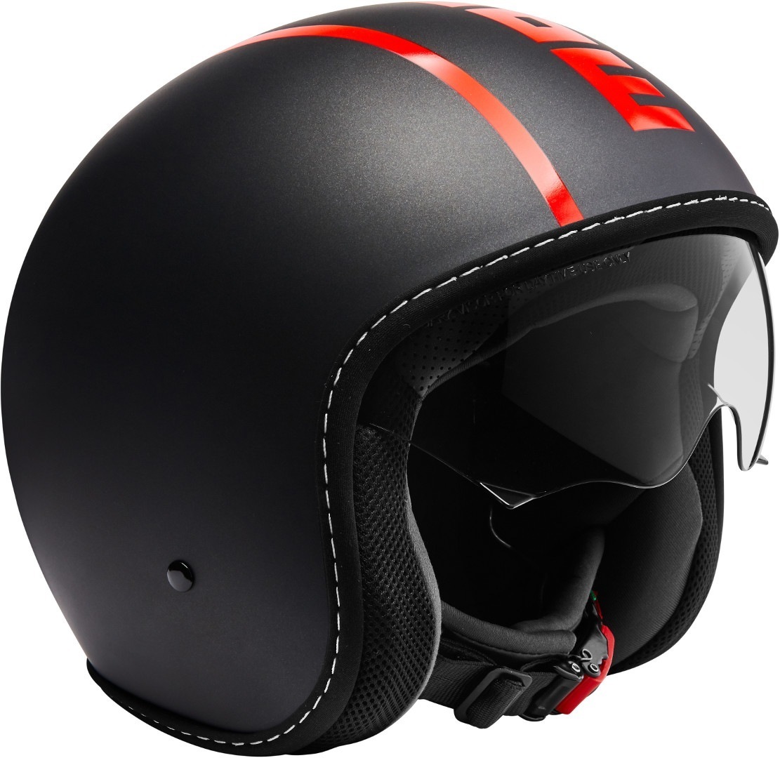 MOMO Blade Jet Helmet, black-red, Size 2XS, black-red, Size 2XS