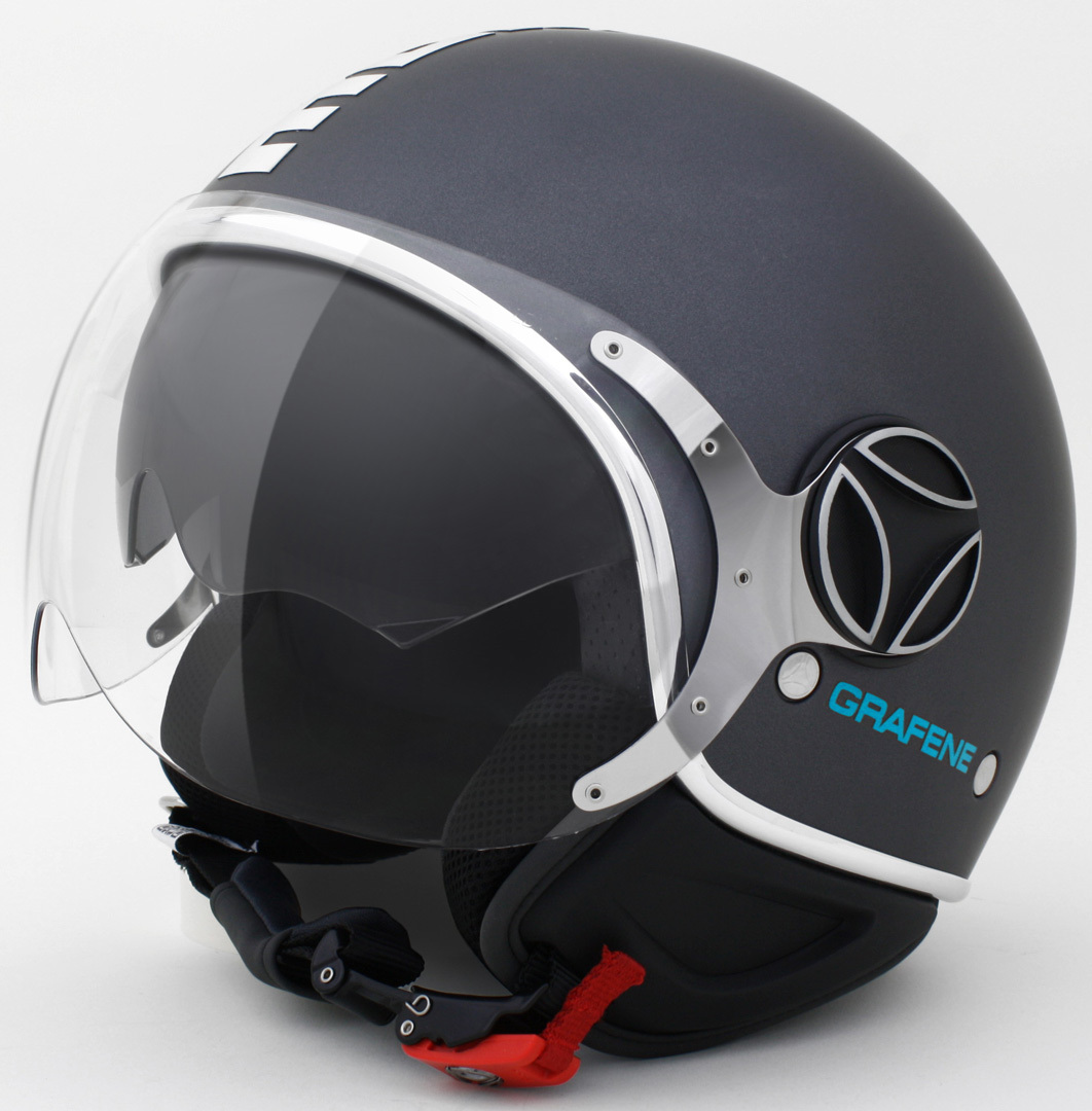 MOMO FGTR Graphene 1.0 Jet Helmet, grey, Size 2XS, grey, Size 2XS