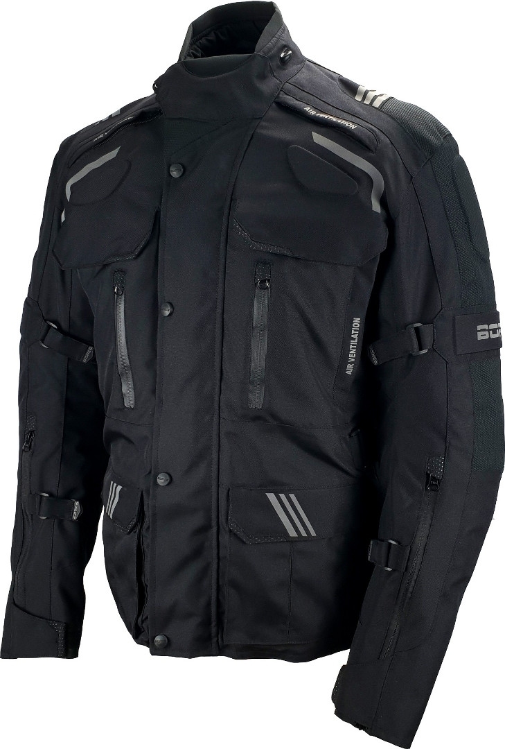 Bores Philippo Touring Motorcycle Textile Jacket, black, Size S, black, Size S