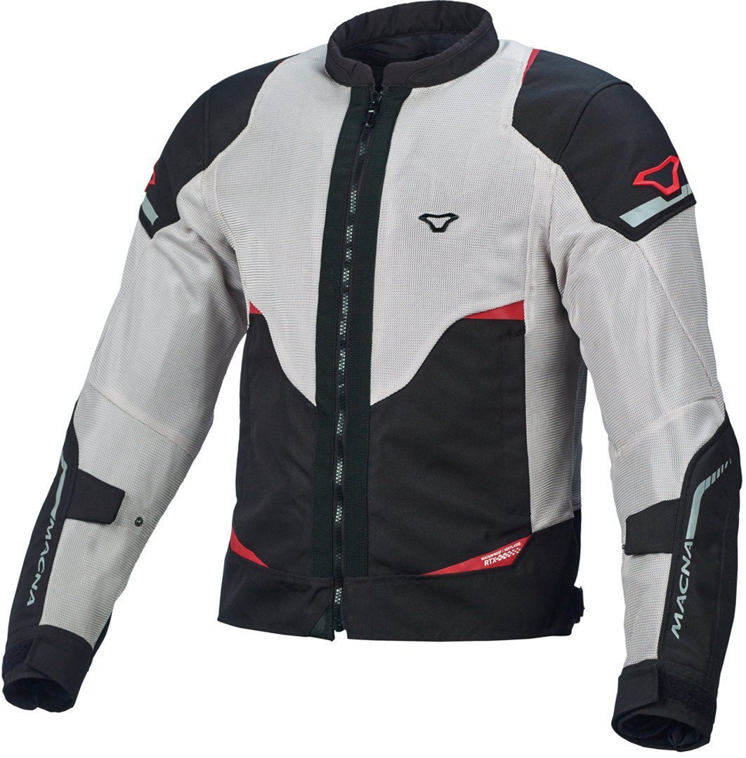 Macna Hurracage Motorcycle Textile Jacket, black-grey-red, Size S, black-grey-red, Size S