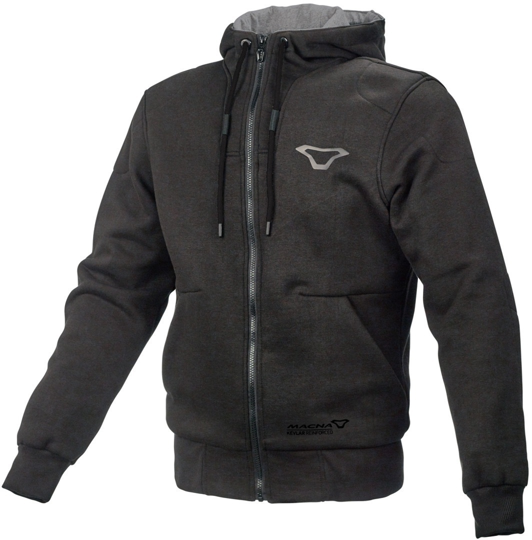 Macna Nuclone Motorcycle Zip Hoodie, grey, Size S, grey, Size S