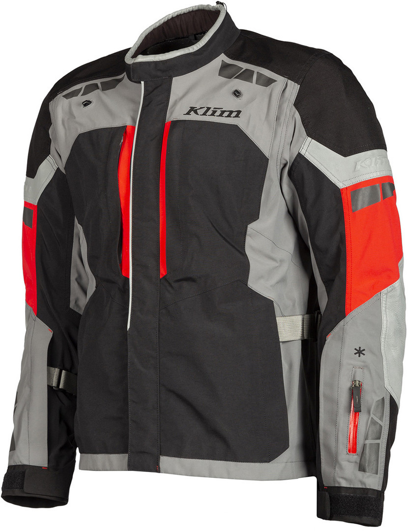 Klim Latitude Red Motorcycle Textile Jacket, black-red, Size 4XL 50, black-red, Size 4XL 50