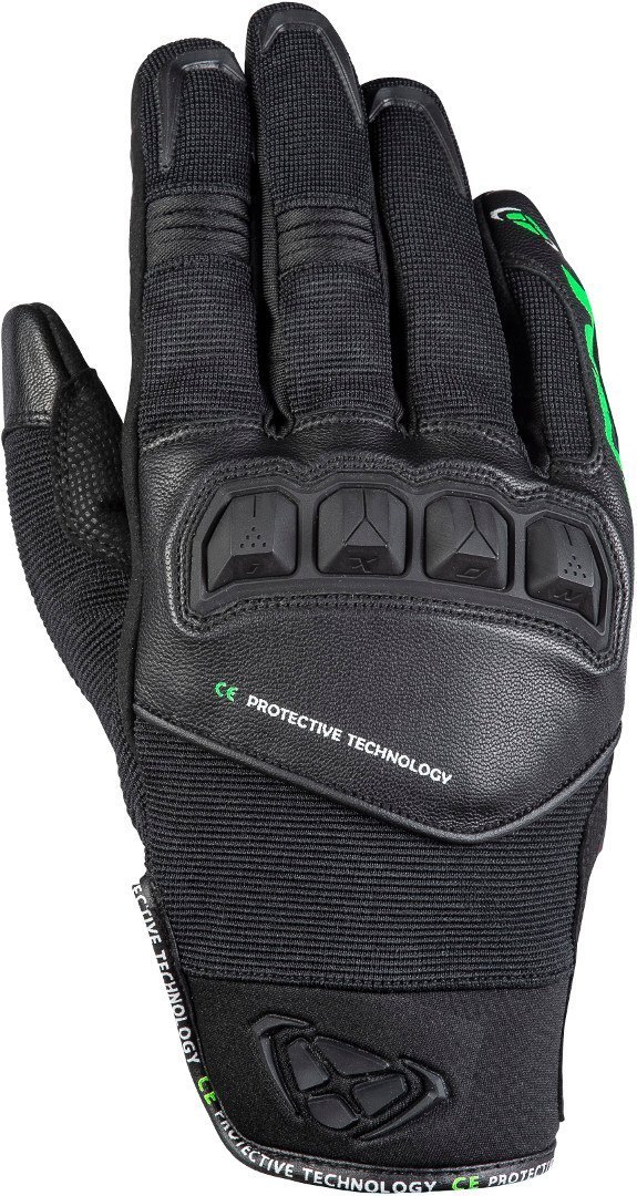 Ixon RS Run Motorcycle Gloves, black-green, Size XL, black-green, Size XL