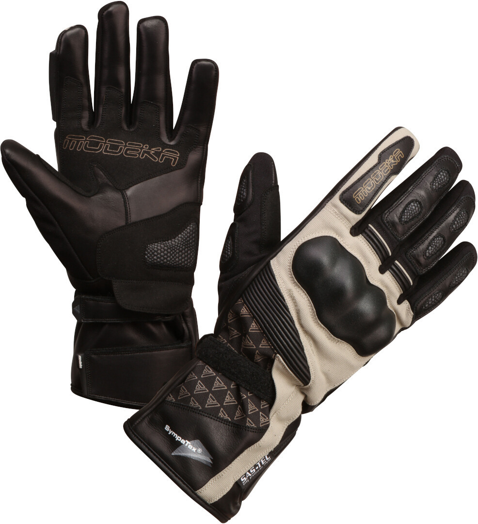 Modeka Panamericana Motorcykelhandsker, sort-beige, størrelse L