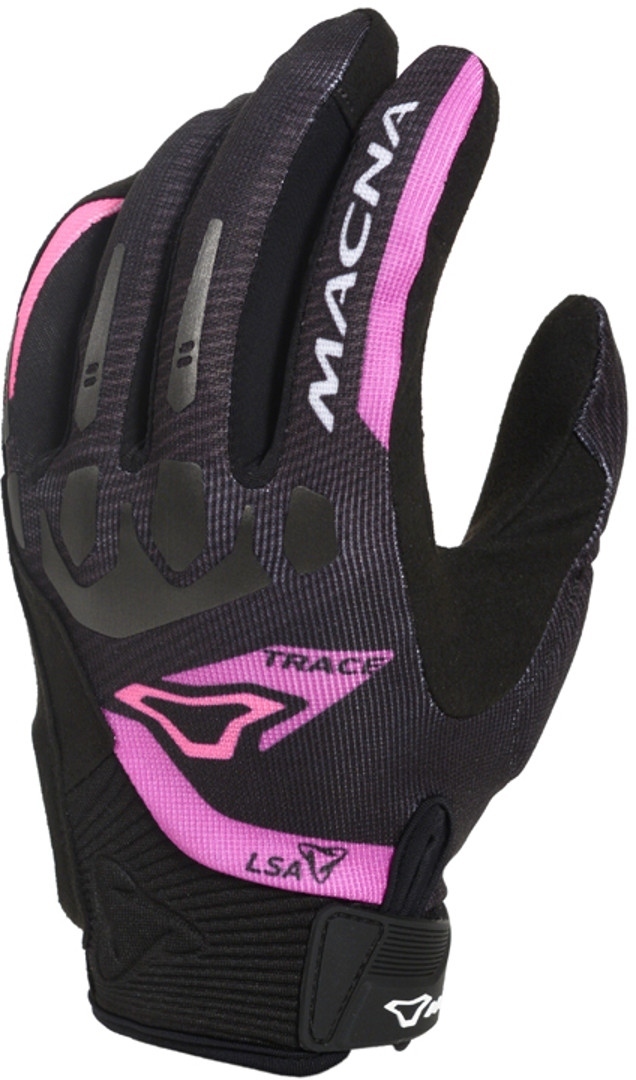 Macna Trace Ladies Motorcycle Gloves, black-pink, Size S for Women, black-pink, Size S for Women