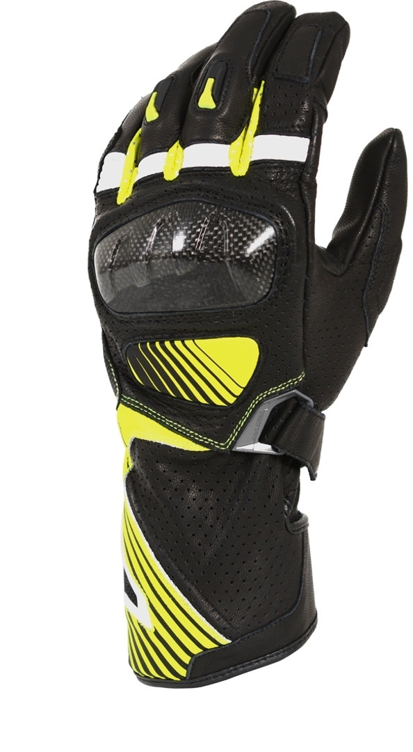 Macna Airpack Motorcycle Gloves, black-yellow, Size M, black-yellow, Size M