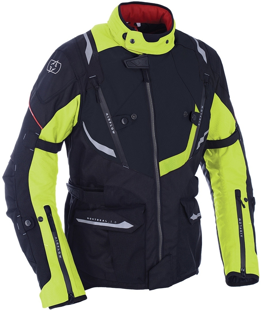 Oxford Montreal 3.0 Motorcycle Textile Jacket, black-yellow, Size M, black-yellow, Size M