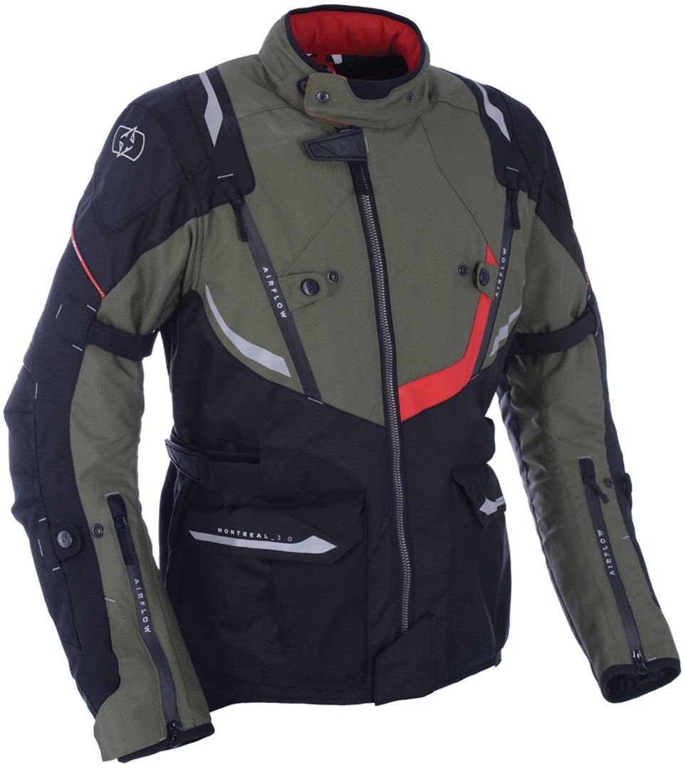 Oxford Montreal 3.0 Motorcycle Textile Jacket, green, Size 5XL, green, Size 5XL