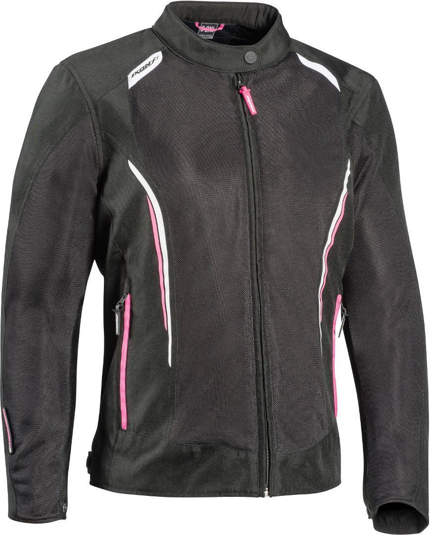 Ixon Cool Air-C Kära motorcykel textil jacka, svart-vit-rosa, storlek 5XL för kvinnor