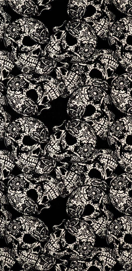 Modeka Skulls Multifunctional Headwear, black-grey, black-grey, Size One Size
