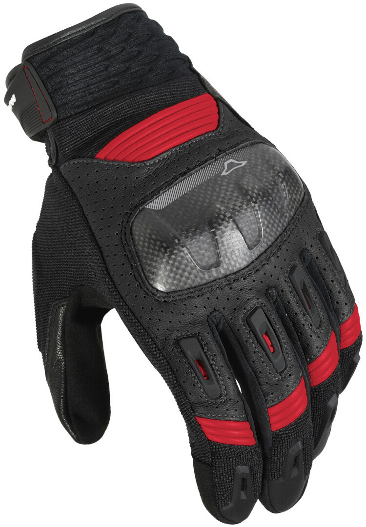 Macna Rime Motorcycle Gloves, black-red, Size S, black-red, Size S