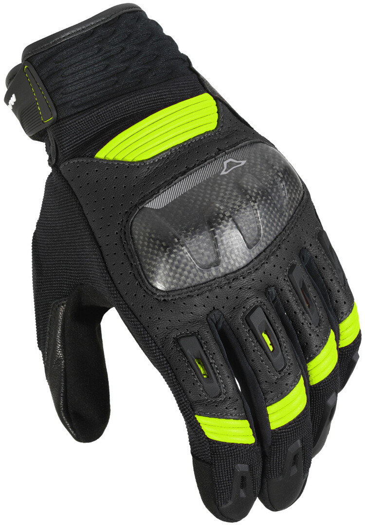 Macna Rime Motorcycle Gloves, black-yellow, Size S, black-yellow, Size S
