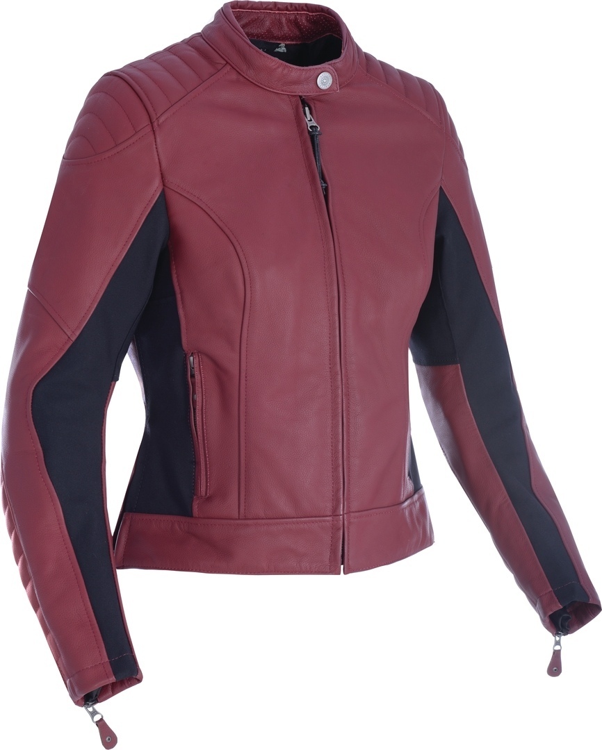Oxford Beckley Ladies Motorcycle Leather Jacket, pink, Size 3XL for Women, pink, Size 3XL for Women